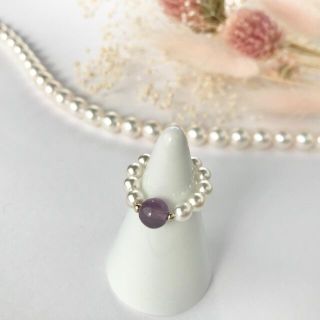 アメジストとパールのリング💍(リング)