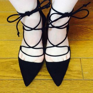 ザラ(ZARA)のレースアップシューズ ヒール6cm(ハイヒール/パンプス)