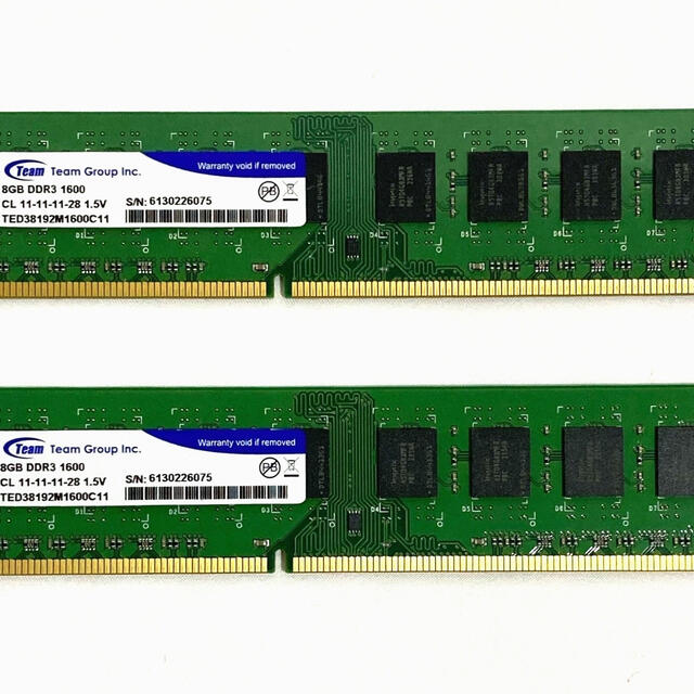 PCパーツ メモリ 8GB DDR3 1600