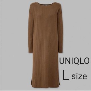 ユニクロ(UNIQLO)のユニクロ　メリノブレンド ボートネックワンピース(ひざ丈ワンピース)