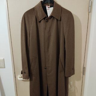 アレグリカシミヤ混メンズコート　L グレーチェック　羊毛80 カシミア20 美品