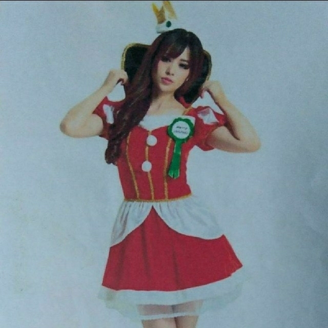 クリスマスコスプレ　サンタガール襟付き エンタメ/ホビーのコスプレ(衣装一式)の商品写真