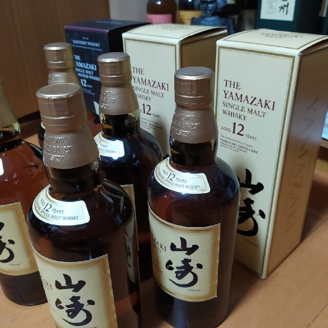 サントリー(サントリー)のるぅさん専用　山崎12年　5本セット　箱3つ付き 食品/飲料/酒の酒(ウイスキー)の商品写真