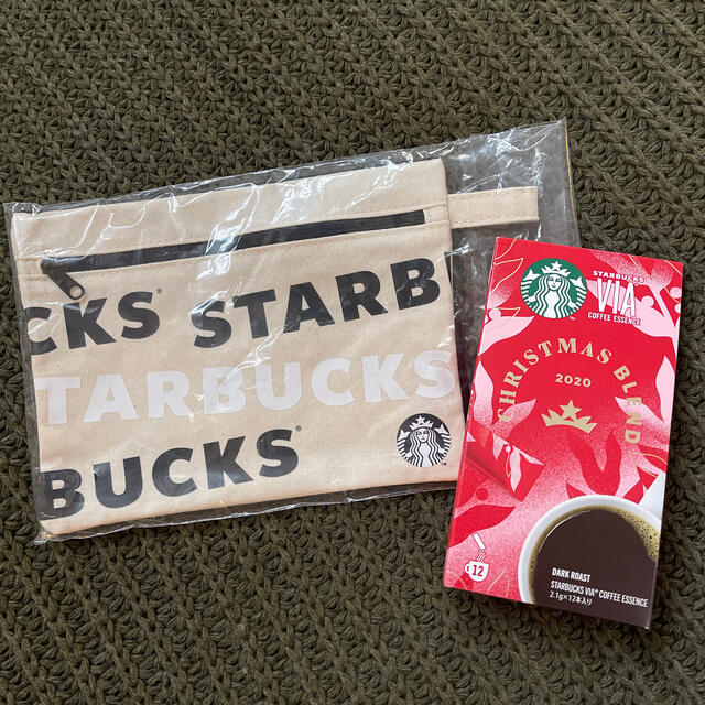 Starbucks Coffee(スターバックスコーヒー)の【限定】スターバックス ホリデーポーチ2020・VIAクリスマスブレンド12本入 食品/飲料/酒の飲料(コーヒー)の商品写真