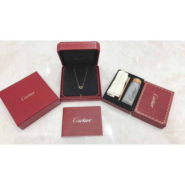 Cartier(カルティエ)のカルティエ　Cハートネックレス　フルダイヤ　ピンクゴールド レディースのアクセサリー(ネックレス)の商品写真