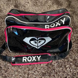 ロキシー(Roxy)のROXY エナメルバッグ　黒×白×ピンク(その他)