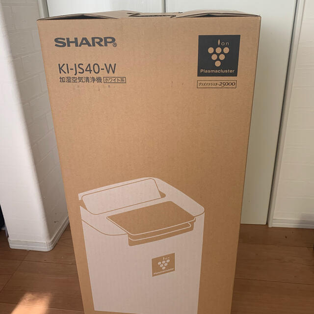 SHARP(シャープ)の【新品】SHARP KI-JS40-W  加湿空気清浄機 スマホ/家電/カメラの生活家電(空気清浄器)の商品写真