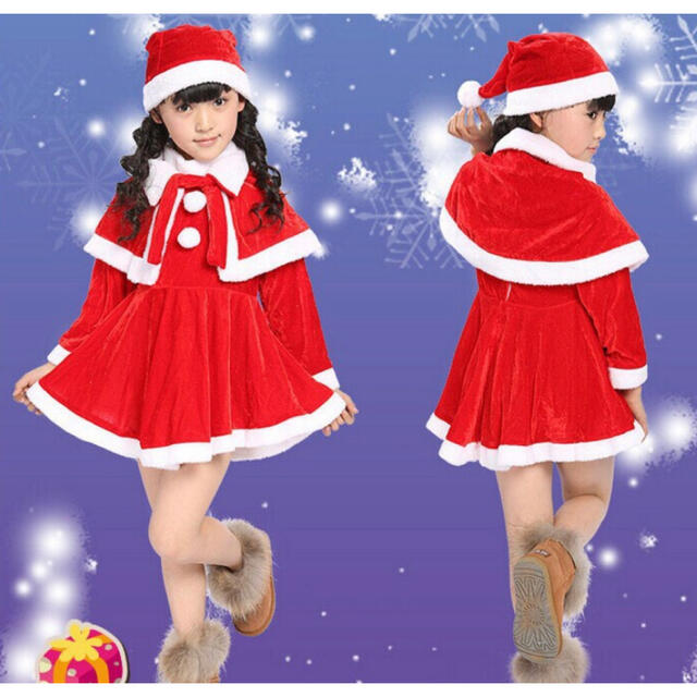 ベビー キッズ サンタ コスプレ なりきり クリスマス コスチューム かわいい キッズ/ベビー/マタニティのキッズ服女の子用(90cm~)(ワンピース)の商品写真