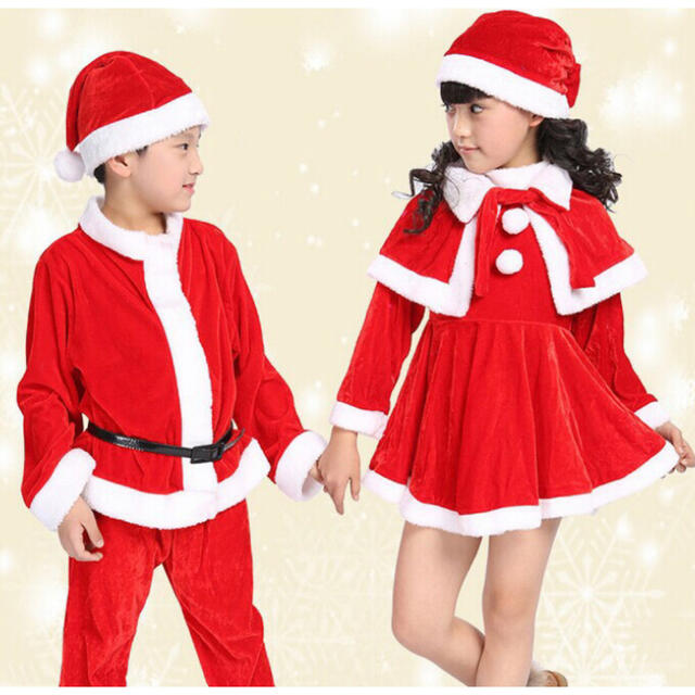 ベビー キッズ サンタ コスプレ なりきり クリスマス コスチューム かわいい キッズ/ベビー/マタニティのキッズ服女の子用(90cm~)(ワンピース)の商品写真