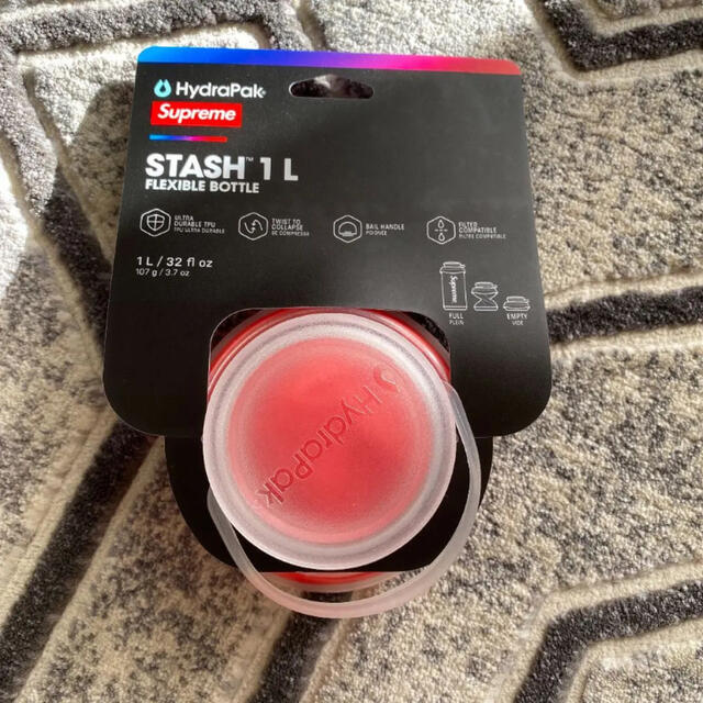 Supreme HydraPak Stash 1.0L Bottle Red 赤