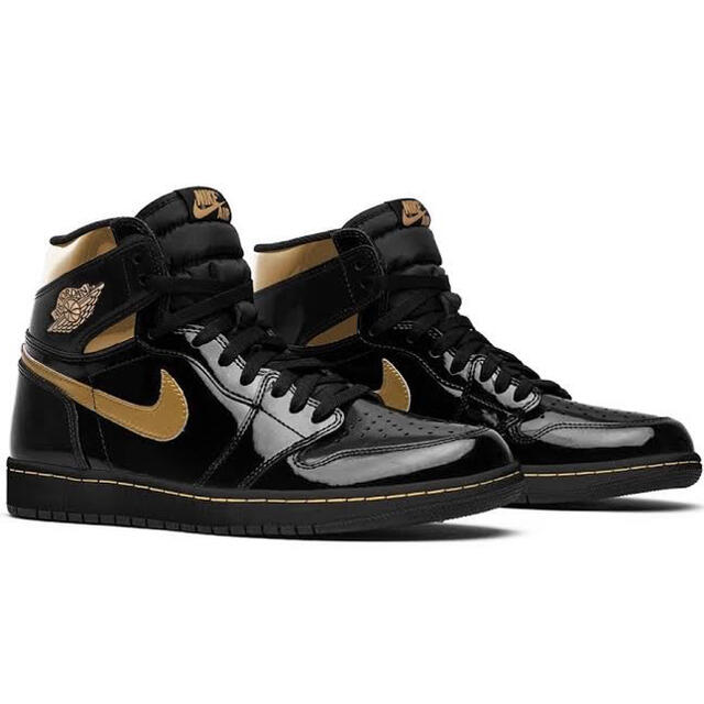 NIKE(ナイキ)のNIKE AIR JORDAN 1  BLACK-METALIC GOLD メンズの靴/シューズ(スニーカー)の商品写真