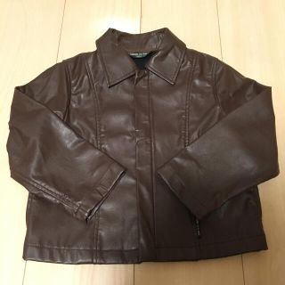 コムサイズム(COMME CA ISM)のコムサ　レザー　ライダース　ジャケット　100(ジャケット/上着)