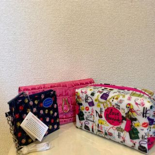 ハロッズ(Harrods)のCath Kidsonパスケース、ハロッズコスメポーチ、Aspinal お財布(ポーチ)