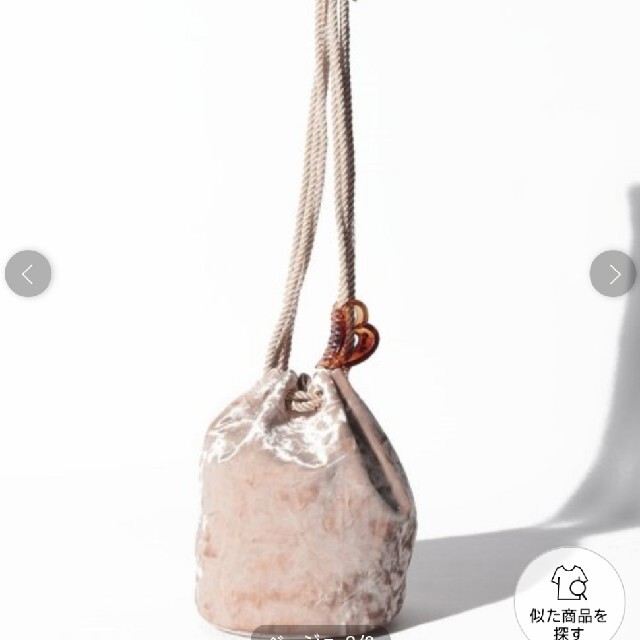NICE CLAUP(ナイスクラップ)のベロア巾着バッグ レディースのバッグ(トートバッグ)の商品写真