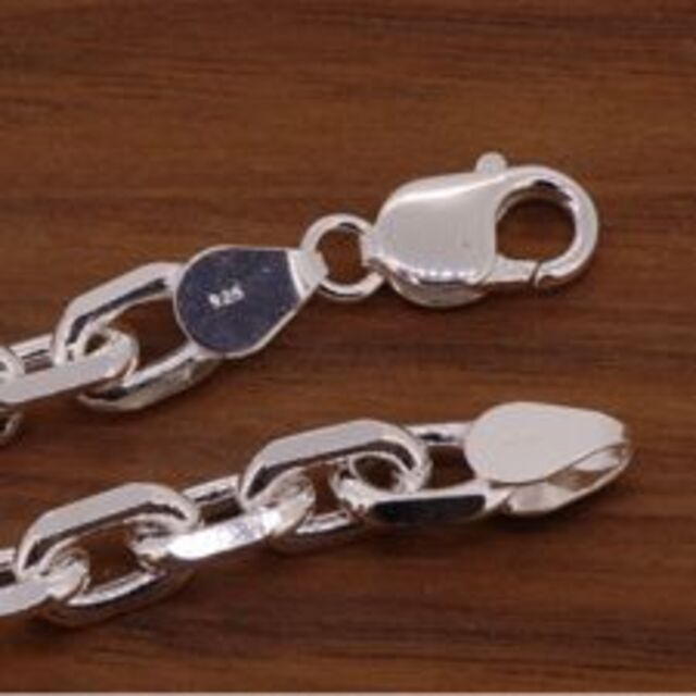 あずきチェーン ネックレス シルバー925 10.1mm 50cm 太角チェーン