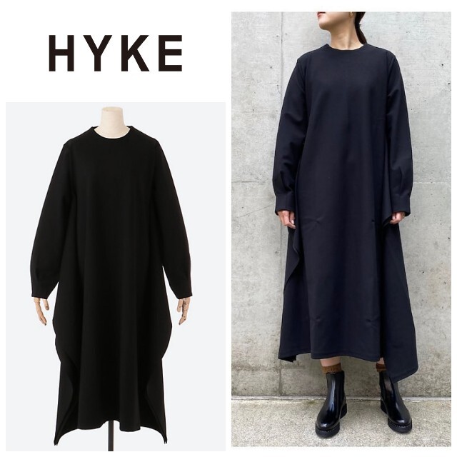 Hyke ss Hyke ハイク ロングスリーブドレス ワンピースの通販 By ゆま S Shop ハイクならラクマ