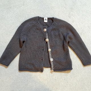 プチバトー(PETIT BATEAU)のプチバトー カーディガン グレー 3ans 94cm(カーディガン)