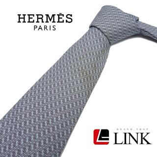 エルメス(Hermes)のシルク100%【正規品】エルメス HERMES ネクタイ 水色　鎖(ネクタイ)