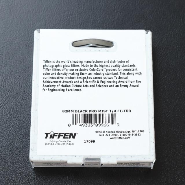 Tiffen 82mm Black Pro-mist 1/4 フィルター