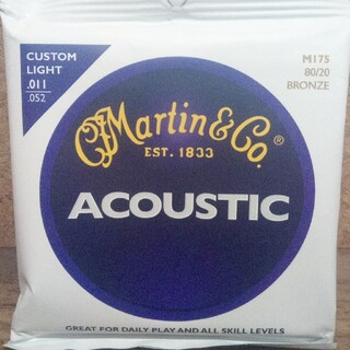 マーティン(Martin)のMARTIN アコースティック弦 M175 カスタムライト(弦)