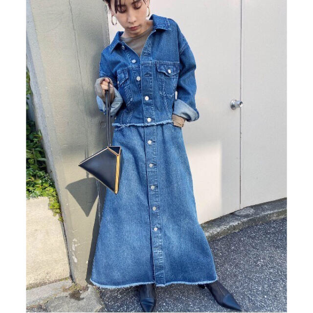 AMERI 4WAY DENIM DRESS COAT 最終値下げ