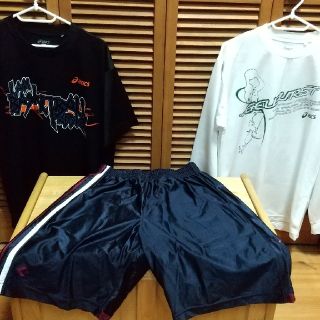 アシックス(asics)のピースさん専用☆ASICS☆バスケットTシャツ+コンバースハーフパンツ セット(バスケットボール)