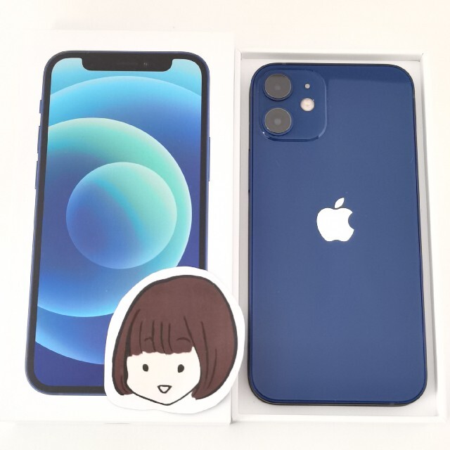 予約受付中】 極上品 国内Simフリー版 64GB BLUE mini 12 iPhone スマートフォン本体