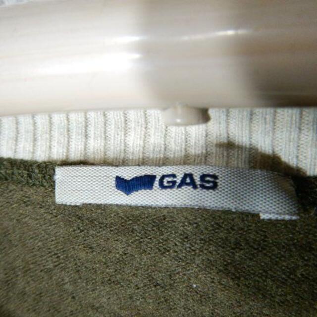 GAS(ガス)のo1888 GAS ガス　プルオーバー　羊毛　コットン　混紡　Vネック　ニット レディースのトップス(ニット/セーター)の商品写真