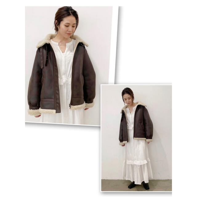 新品タグ付きアングリッドフェイクムートンボアブルゾン # www.uig
