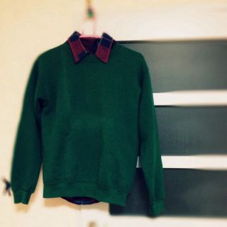 古着屋 緑トレーナー(トレーナー/スウェット)