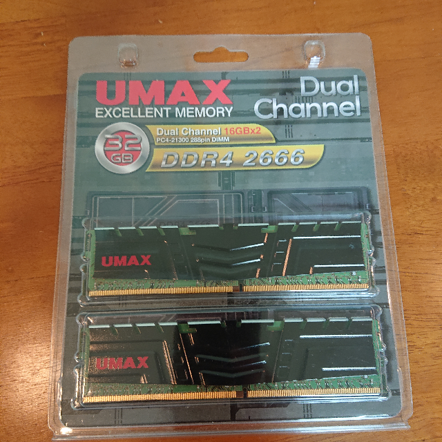 外装あり】DDR4-2666 デスクトップ用メモリー32GB(16GB×2枚)-