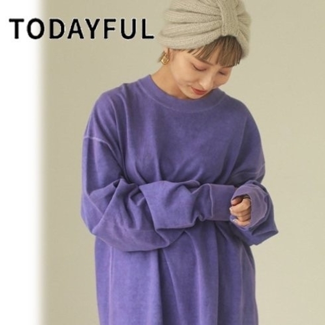 TODAYFUL(トゥデイフル)のTODAYFUL Flatseam longT-shirt パープル レディースのトップス(Tシャツ(長袖/七分))の商品写真