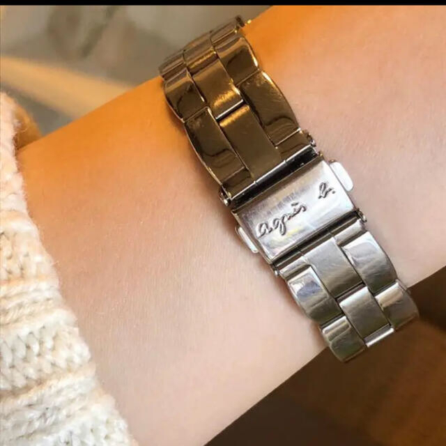 agnes b.(アニエスベー)のアニエスベー 腕時計 シルバー 稼働中 レディースのファッション小物(腕時計)の商品写真