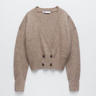 ザラ(ZARA)の新品タグ付き　ZARA ザラ　ニットカーディガン  s(カーディガン)