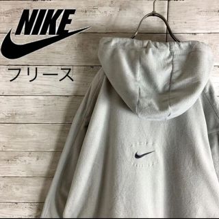 ナイキ(NIKE)の希少 古着 ナイキ NIKE パーカー 両面刺繍 フロントロゴ フリース(パーカー)