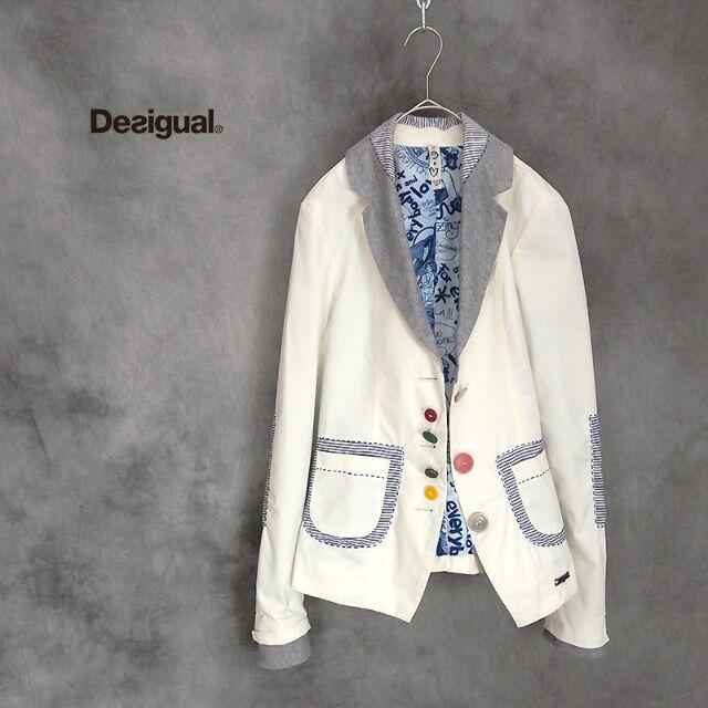 Desigual デシグアル　カラフルボタン◎切替え縫製ジャケット