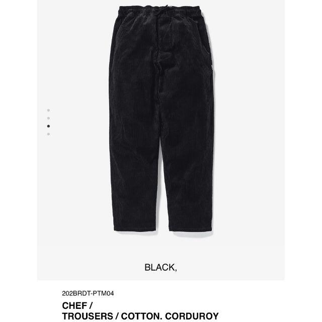 BLACK S 20AW WTAPS CHEF / TROUSERS / COT