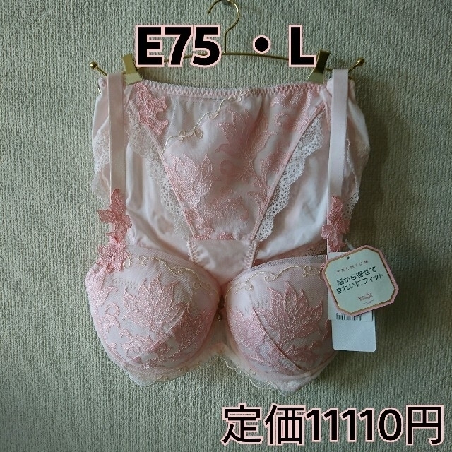 E75・L レギュラーショーツ&ブラ ピンク
