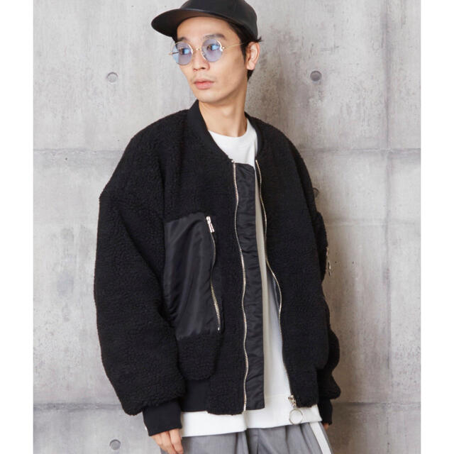 BEAUTY&YOUTH UNITED ARROWS(ビューティアンドユースユナイテッドアローズ)の値下げUnrelaxingボアMA-1ブルゾン定価28600円   メンズのジャケット/アウター(ブルゾン)の商品写真