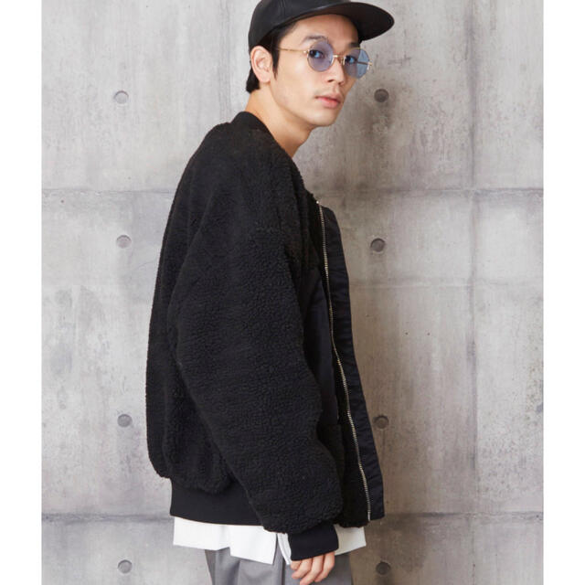 BEAUTY&YOUTH UNITED ARROWS(ビューティアンドユースユナイテッドアローズ)の値下げUnrelaxingボアMA-1ブルゾン定価28600円   メンズのジャケット/アウター(ブルゾン)の商品写真