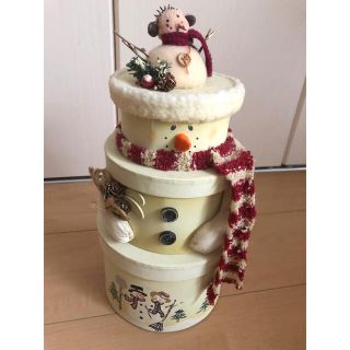 雪だるまの小物入れ♪(置物)