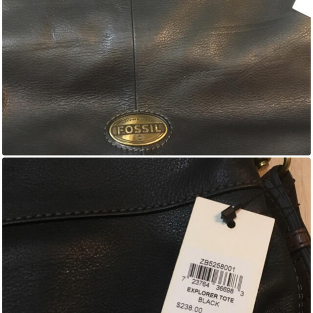 FOSSIL(フォッシル)のUSA購入 新品タグ付未使用 fossil トートバッグ ショルダーバッグ 皮革 メンズのバッグ(トートバッグ)の商品写真