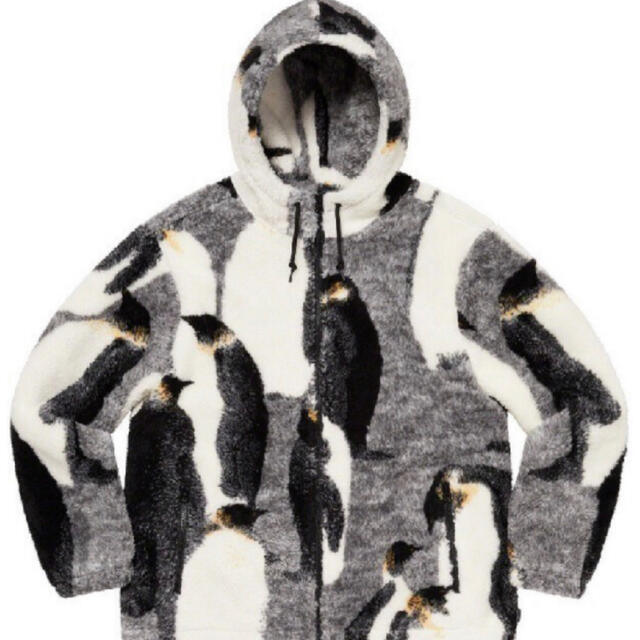 【L】Supreme Penguins Hooded Fleece Jacket