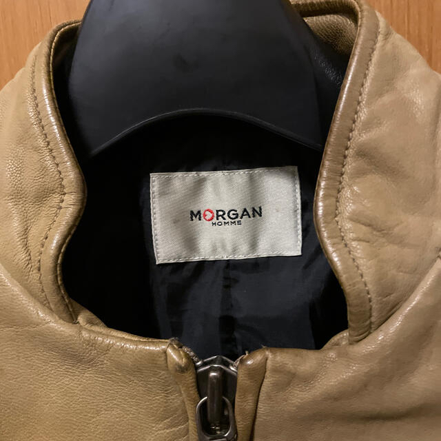 MORGAN HOMME(モルガンオム)の【値下げ】MORGAN HOMME モルガンオム　山羊革　ライダースジャケット メンズのジャケット/アウター(レザージャケット)の商品写真