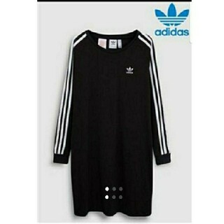 アディダス(adidas)のロンＴ ワンピース adidas originals(ひざ丈ワンピース)