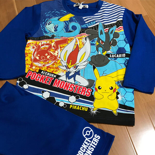 タカラトミー(Takara Tomy)の新品☆ポケモン 光るパジャマ 長袖 120 ブルー(パジャマ)