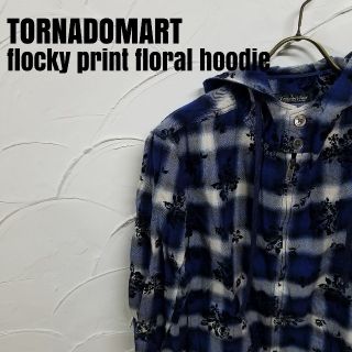 トルネードマート(TORNADO MART)のTORNADOMART/トルネードマート フロッキープリント 花柄 パーカー(シャツ)