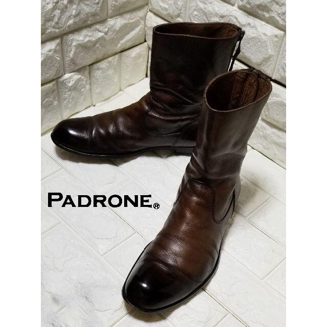 PADRONE(パドローネ)の✿PADRONE✿ ジップアップブーツ size42（約26.0cm）黒茶 メンズの靴/シューズ(ブーツ)の商品写真