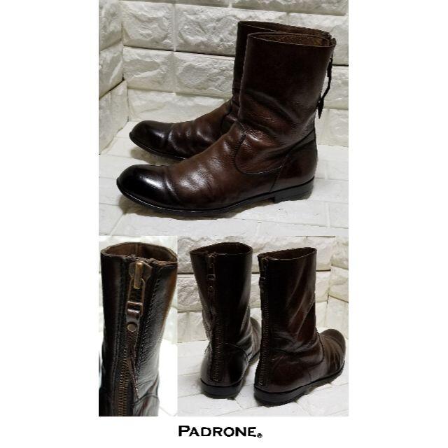 PADRONE(パドローネ)の✿PADRONE✿ ジップアップブーツ size42（約26.0cm）黒茶 メンズの靴/シューズ(ブーツ)の商品写真