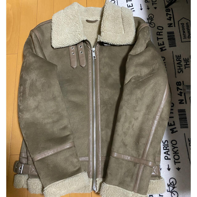 ZARA メンズ ムートンジャケット 【新品、本物、当店在庫だから安心